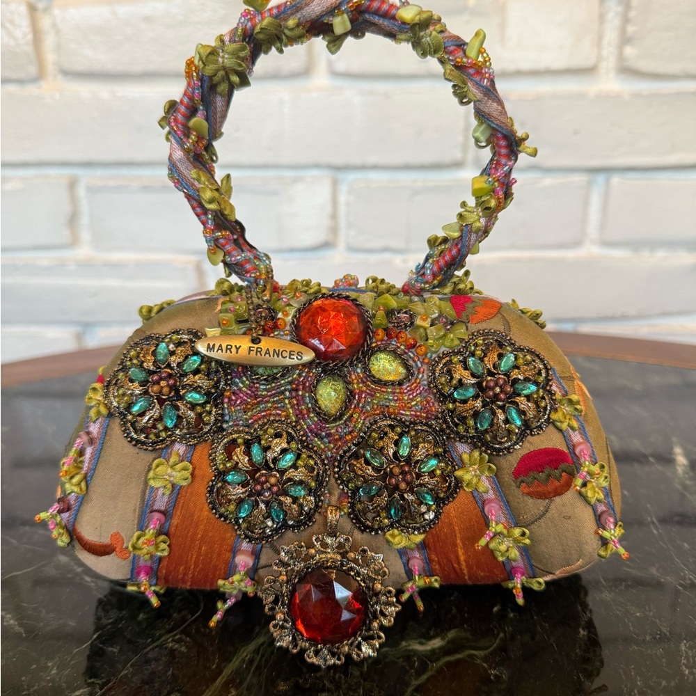 Mary Frances Multicolor Embellished Handbag